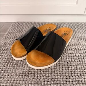 Mephisto Black Slide Sandals